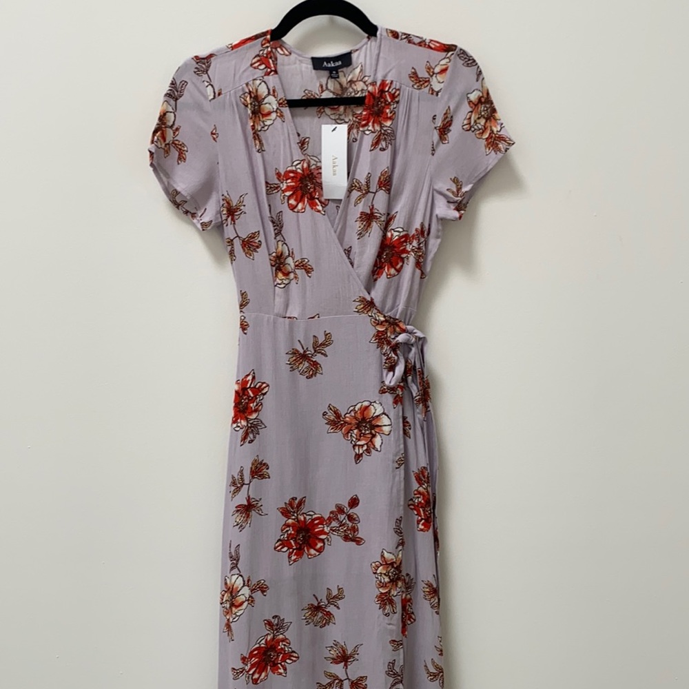 NWT Floral Maxi Wrap Dress